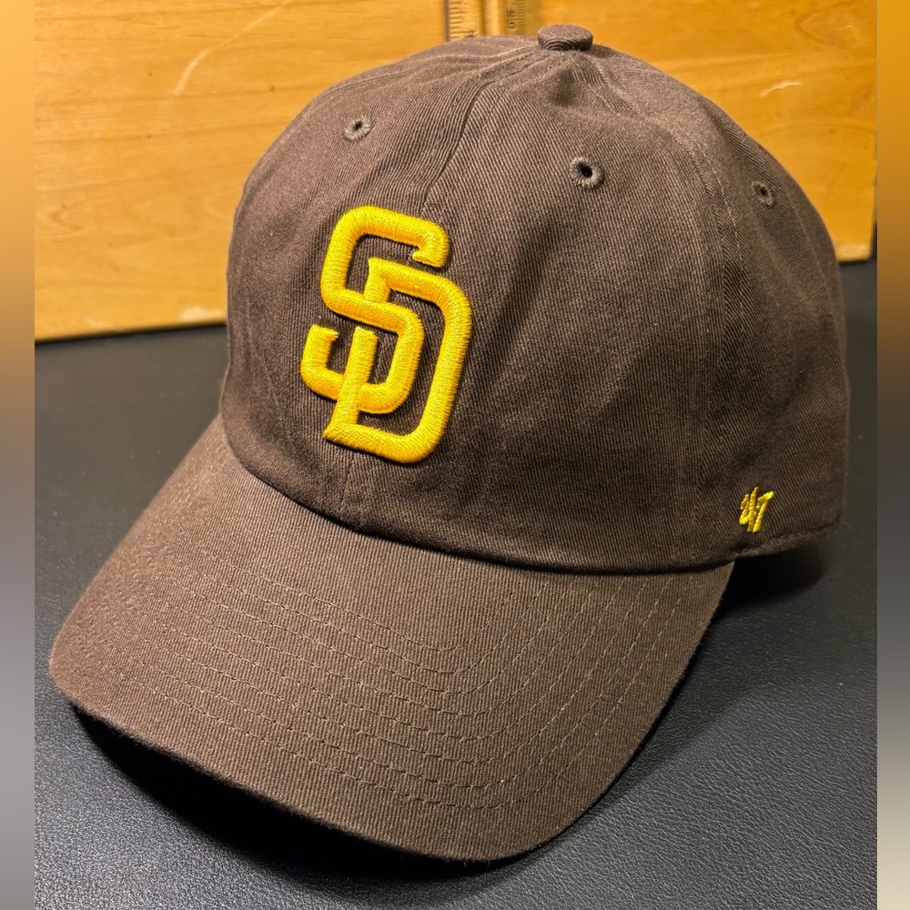 47 Brand San Diego Padres Brown and Gold Logo Cap